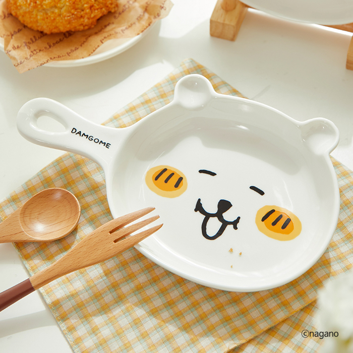 담곰이 핸들 플레이트 2P 세트 농담곰 손잡이 그릇 앞접시 식기 캐릭터 굿즈 - 상세 이미지 4