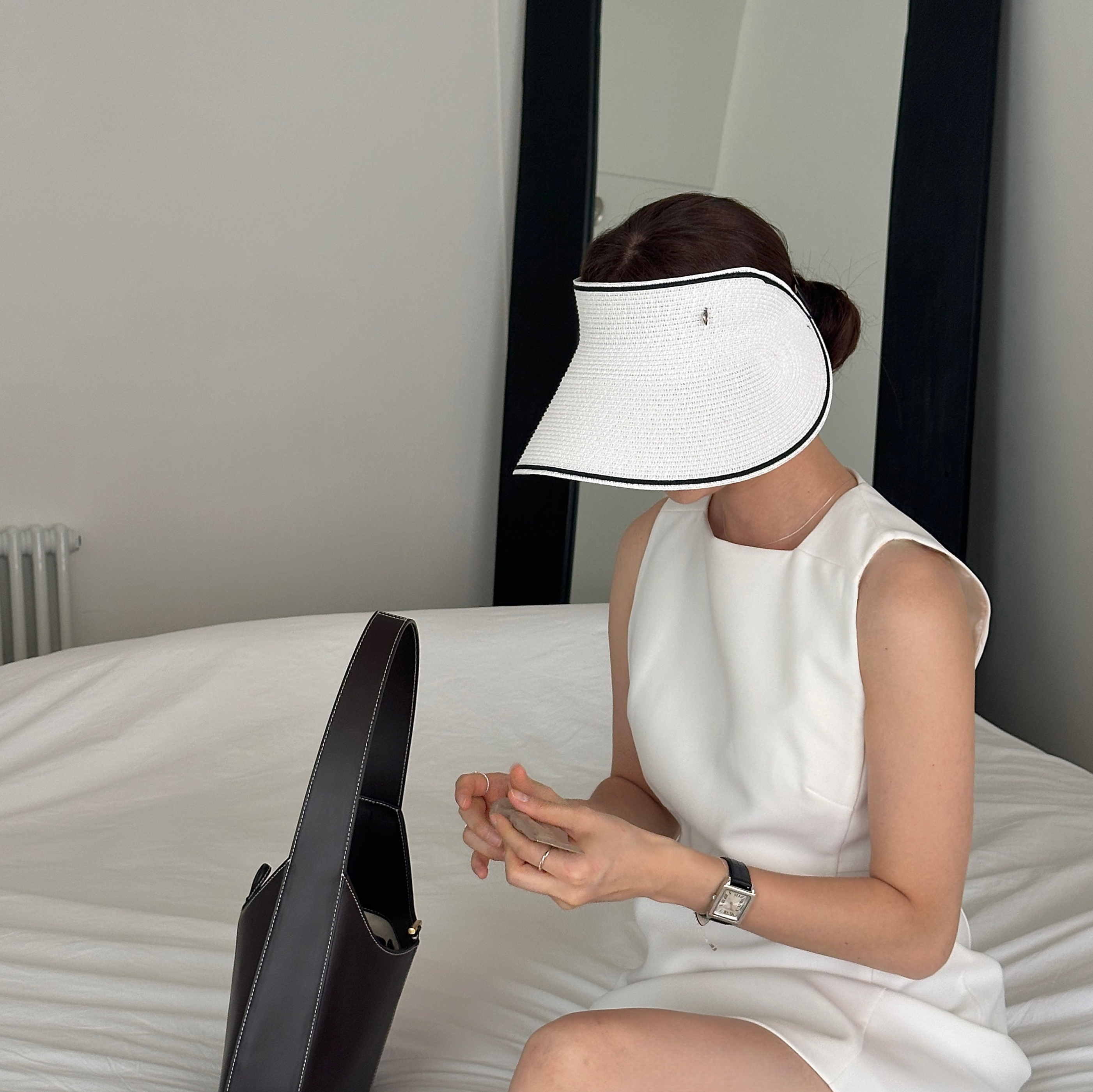 챙넓은 여름 여성골프모자 골프썬바이저 썬캡