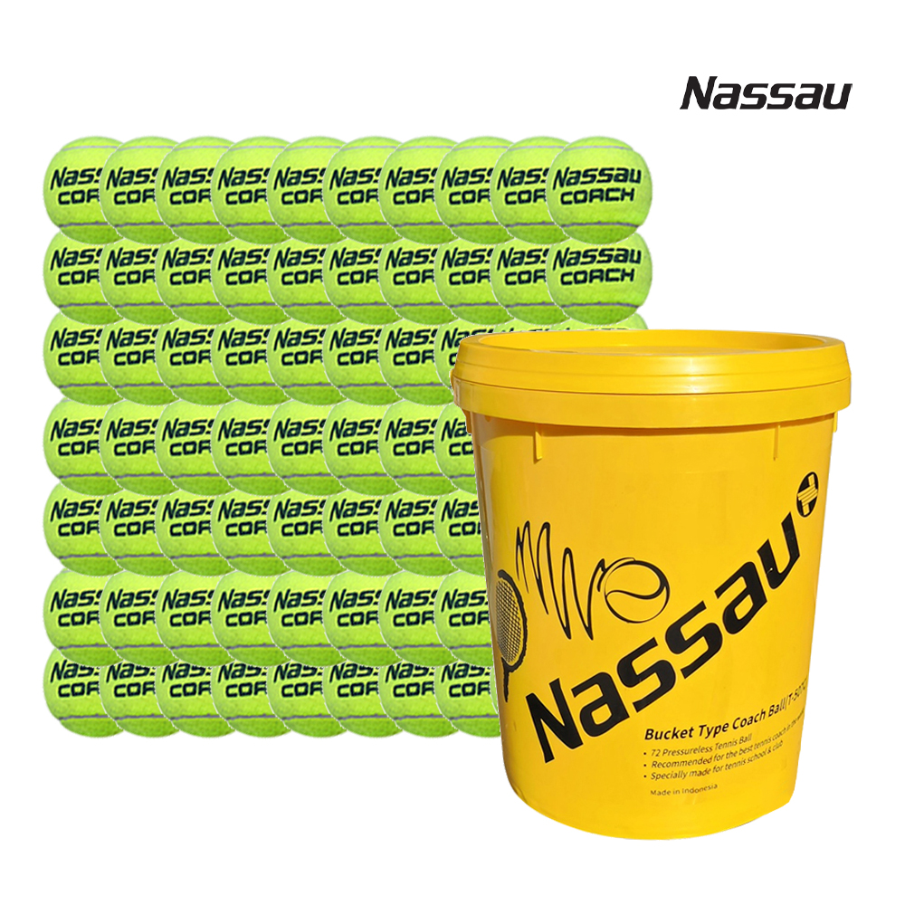 NASSAU 연습용 무압구 통볼 테니스볼 72개 - 상품 이미지