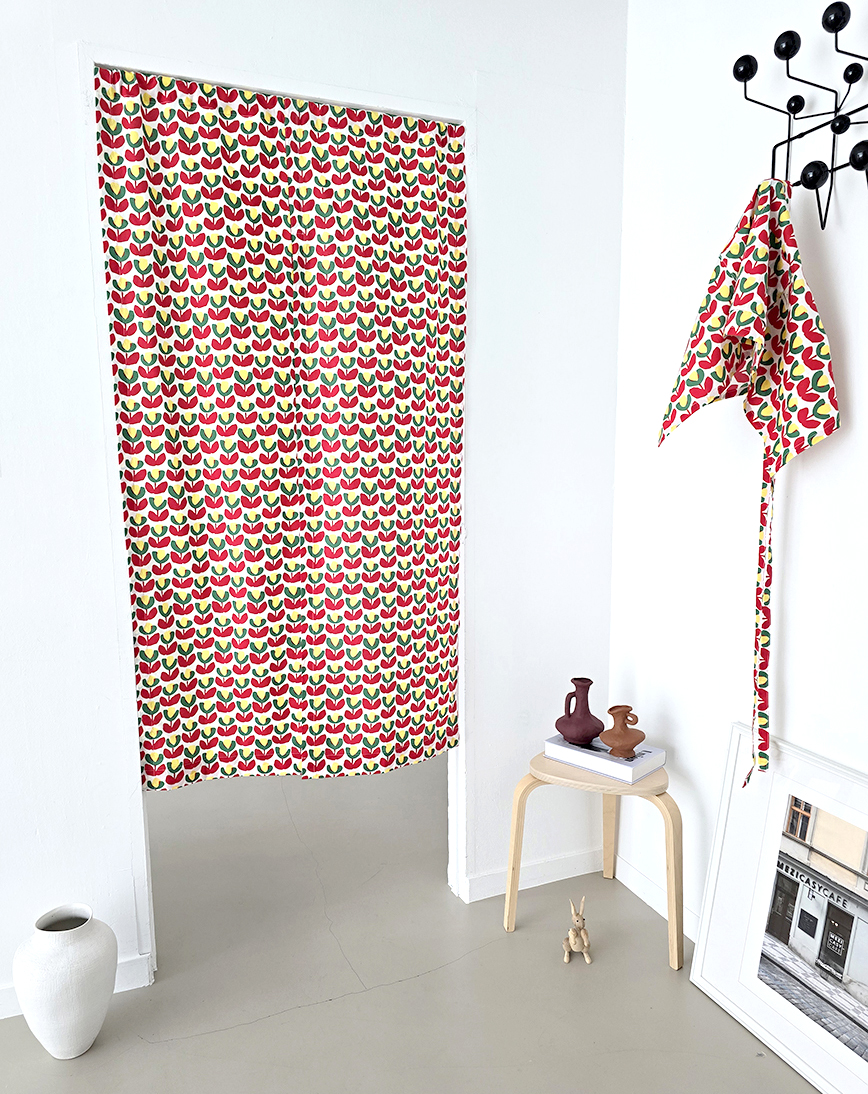 블랑쉬 라도노추추 레드 튤립 60수 바란스커튼 90x160 (자체제작)