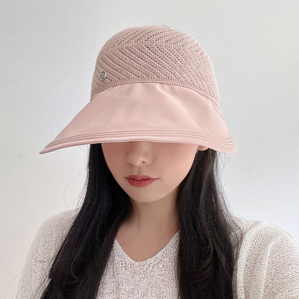 동대문모자 코튼 펀칭 uv 썬캡 여성 여름 햇빛 차단 바이저 선캡 이미지 7