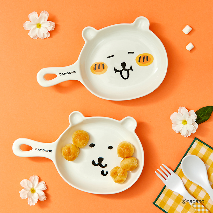 담곰이 핸들 플레이트 2P 세트 농담곰 손잡이 그릇 앞접시 식기 캐릭터 굿즈