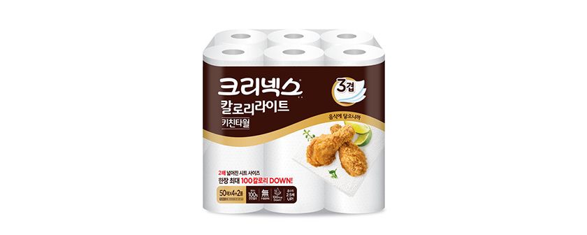 크리넥스 칼로리라이트 키친타월 50매x4+2롤 - 상세 이미지 2