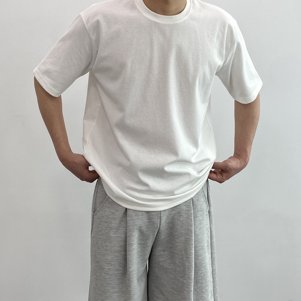 1+1 남자흰티 흰색반팔티 무지티 - 상세 이미지 2