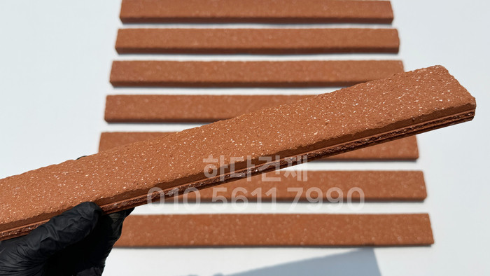 점토타일 그레인 500x45x18T 레드 / 하다건재