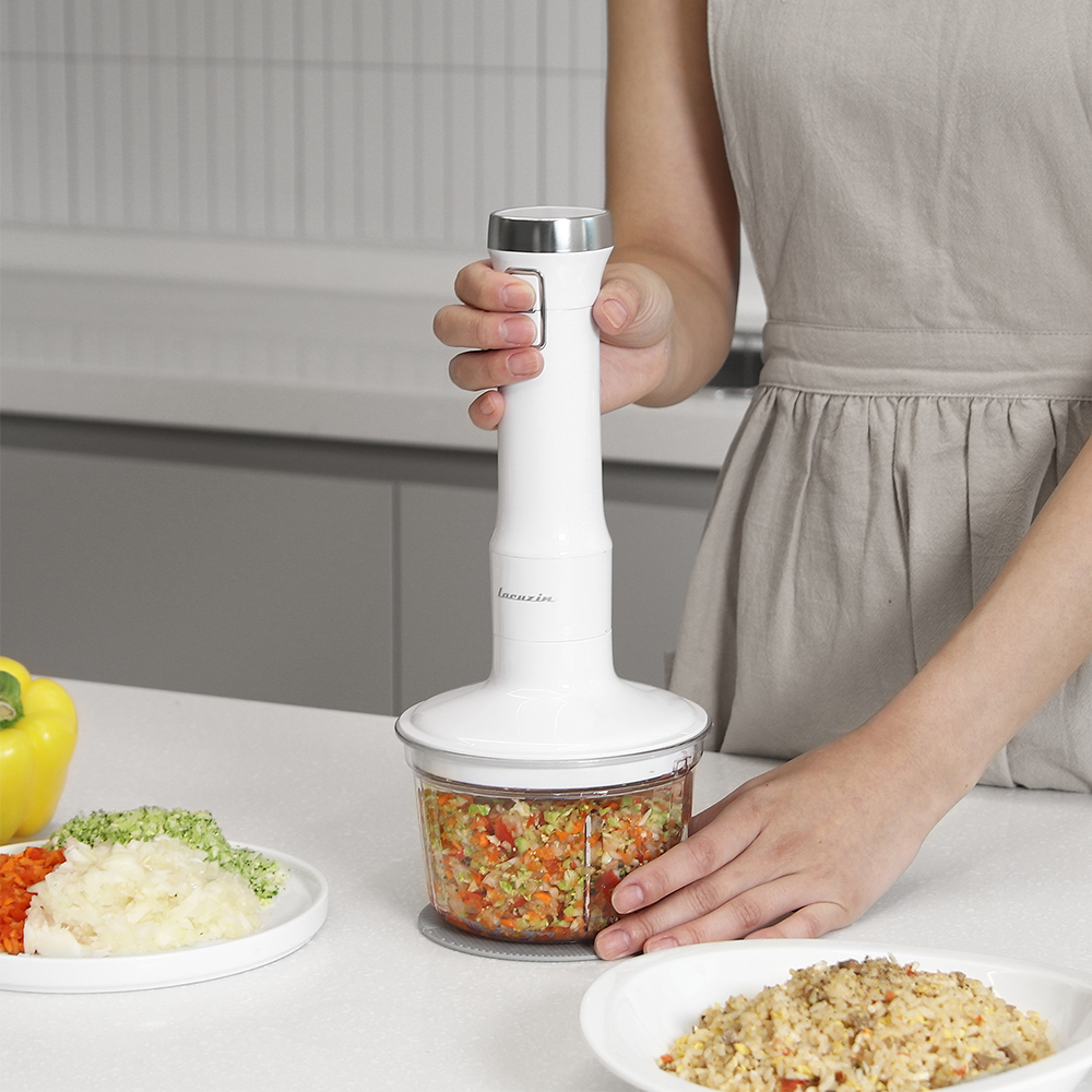 라쿠진 얼음도 갈리는 파워 무선 핸드 블랜더 믹서기 이유식 야채 마늘 다지기 LCZ204
