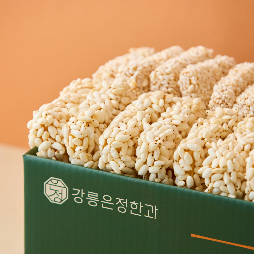 강릉 수제한과 찹쌀+통밥과줄 1kg(500gx2봉) 전통유과 대용량 명절 선물 부모님간식 - 상세 이미지 2