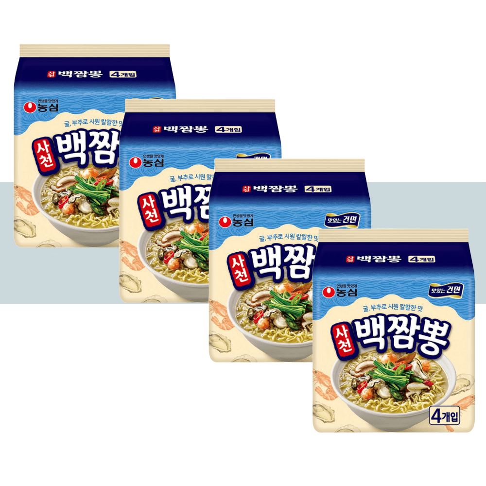 농심 사천 백짬뽕 94g 4입 짬뽕라면 봉지라면 간편조리 : 베리페리Very Peri