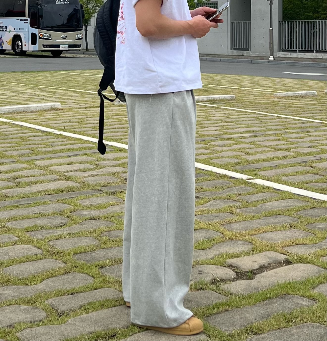 원턱와이드팬츠 남자와이드트레이닝팬츠 - 상세 이미지 2