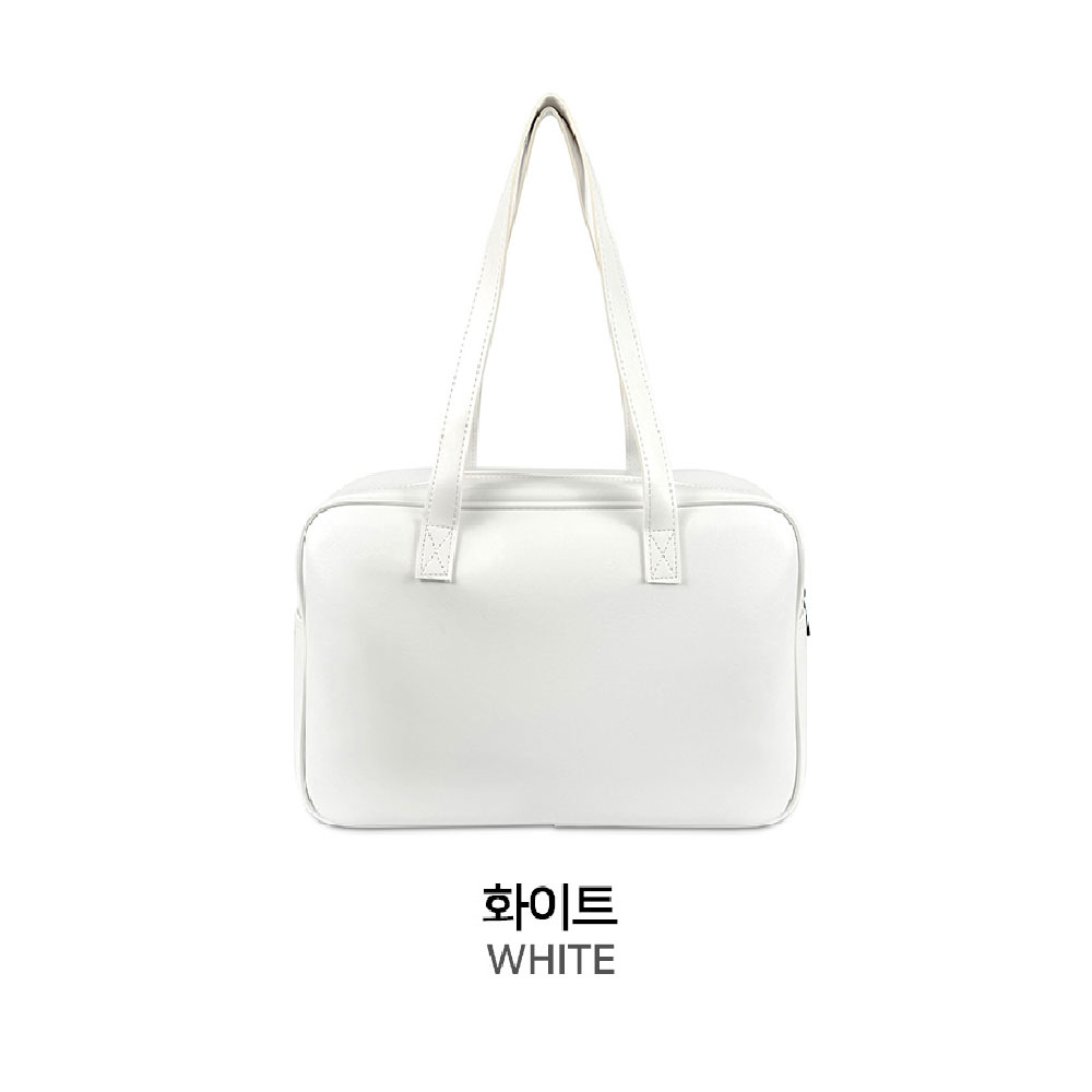 빅사이즈 보스턴 숄더백 가방 심플한 스퀘어 데일리 사각 큰 레더 숄더백 가방 - 상세 이미지 3