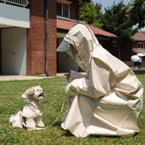 강아지 우비 반려견 판초 레인코트 아이보리 2XL 대형견 중형견 커플록 ... 솔직 후기 | 실제 사용자 리뷰 총정리 - 상품 이미지 1