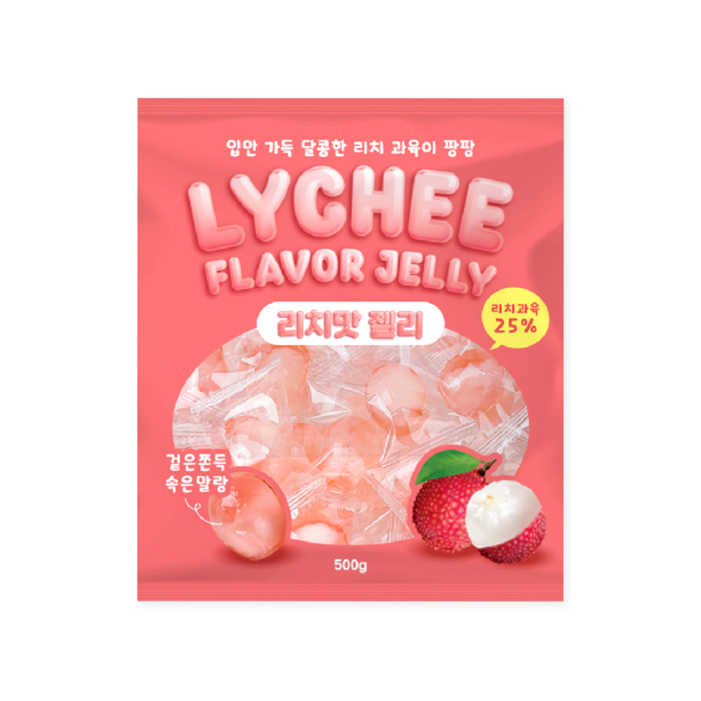 까먹는 리치맛 젤리 500g 과일젤리 리치과육25% - 상세 이미지 2