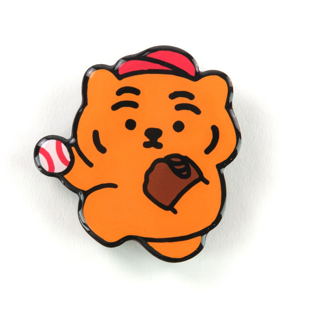 무직타이거 승리요정 뚱랑이 그립톡 2종 야구 스마트톡 거치대 아크릴 동물 스포츠 호랑이 이미지 7