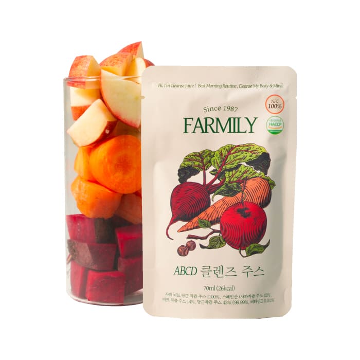 [팜밀리1987] ABCD 클렌즈 주스 2주 프로그램 (70mlx14개입) 유기농 채소주스
