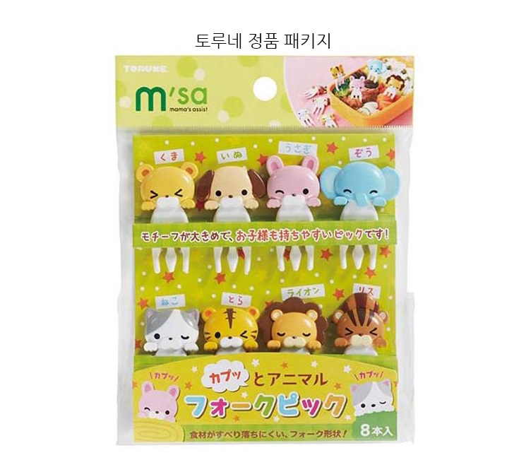 도시락 데코픽 꾸미기 도시락픽 토루네 만들기 과일꽂이 동물모양 - 상세 이미지 3