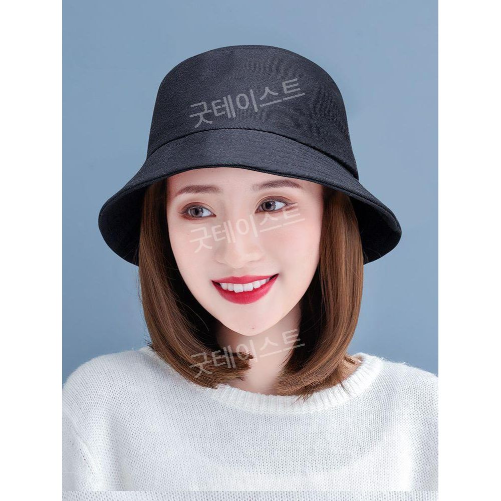 항암모자가발 일체형 단발 여성 버킷햇 모자달린가발 - 상품 이미지