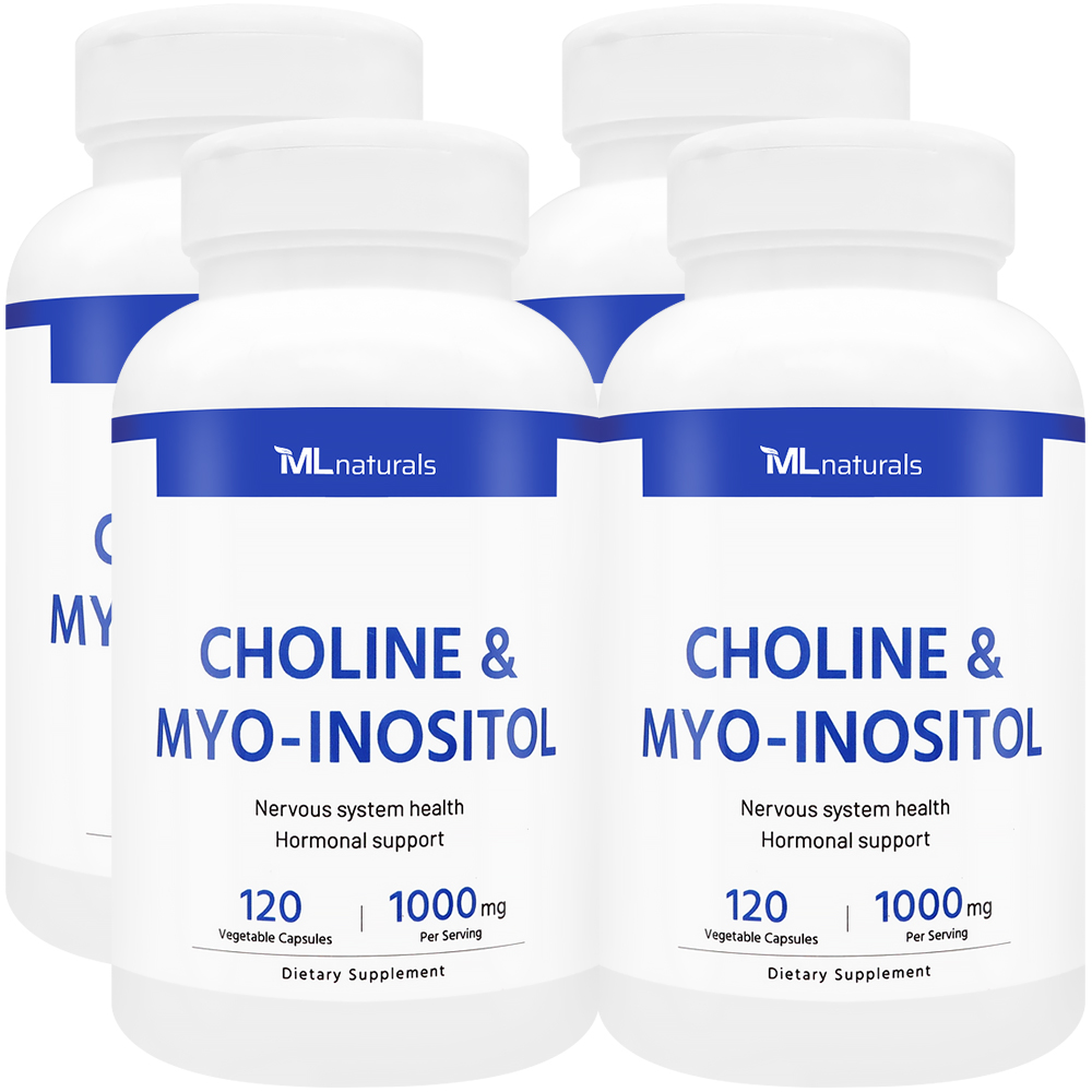 신제품! 4병 마이라이프 내추럴스 콜린 & 미오-이노시톨 1000mg 120야채캡슐 - 메인 이미지