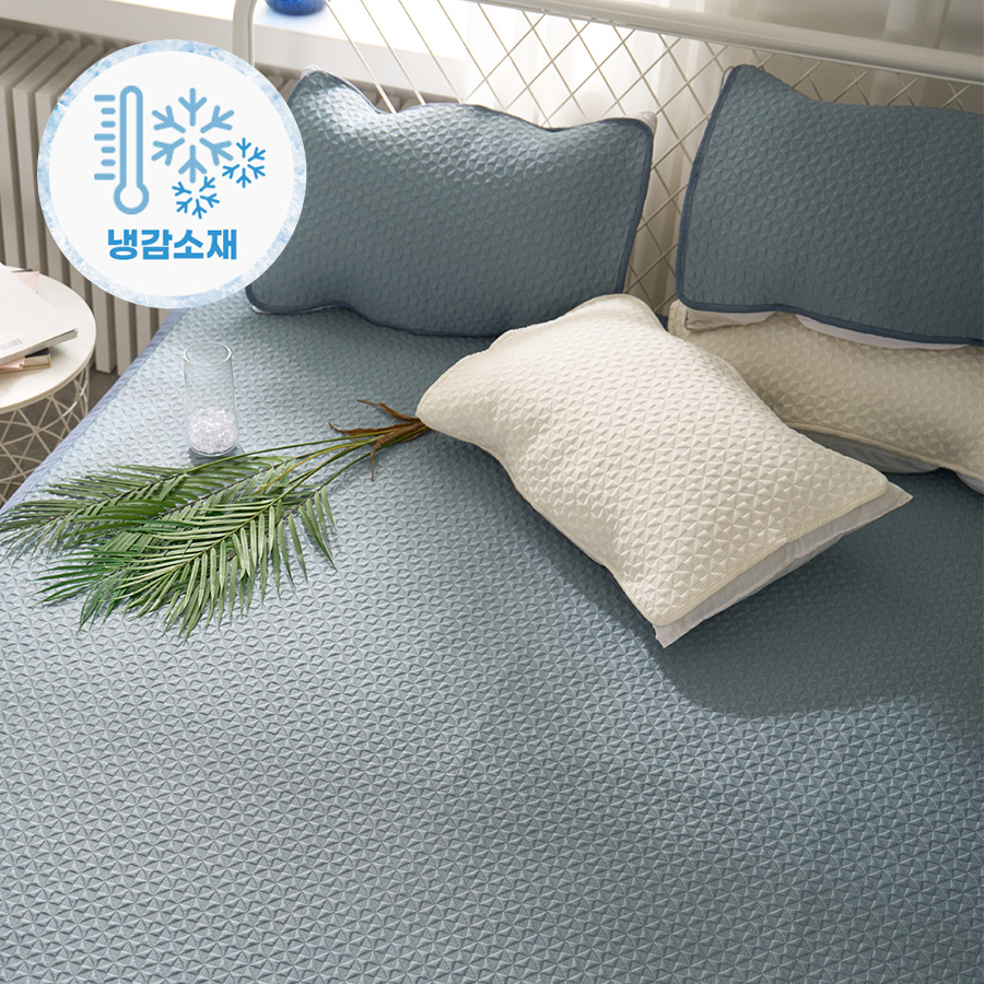 더베딩샵 냉감패드 3중직 쿨링 메쉬 고정밴드 시원한 여름 3컬러