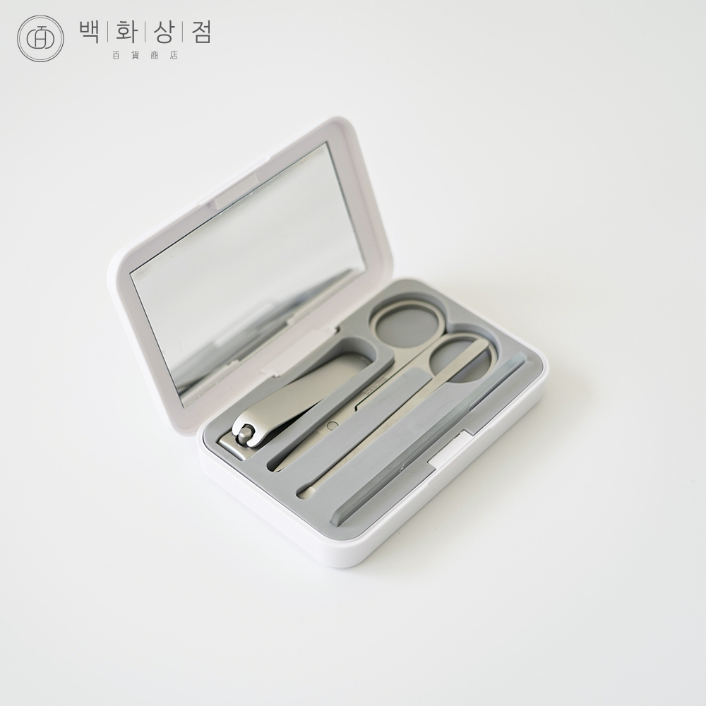백화상점 무광 고급형 손톱깎이세트 4종 셀프 네일케어 손질 발톱 파일 손톱줄 갈이 관리 - 상품 이미지