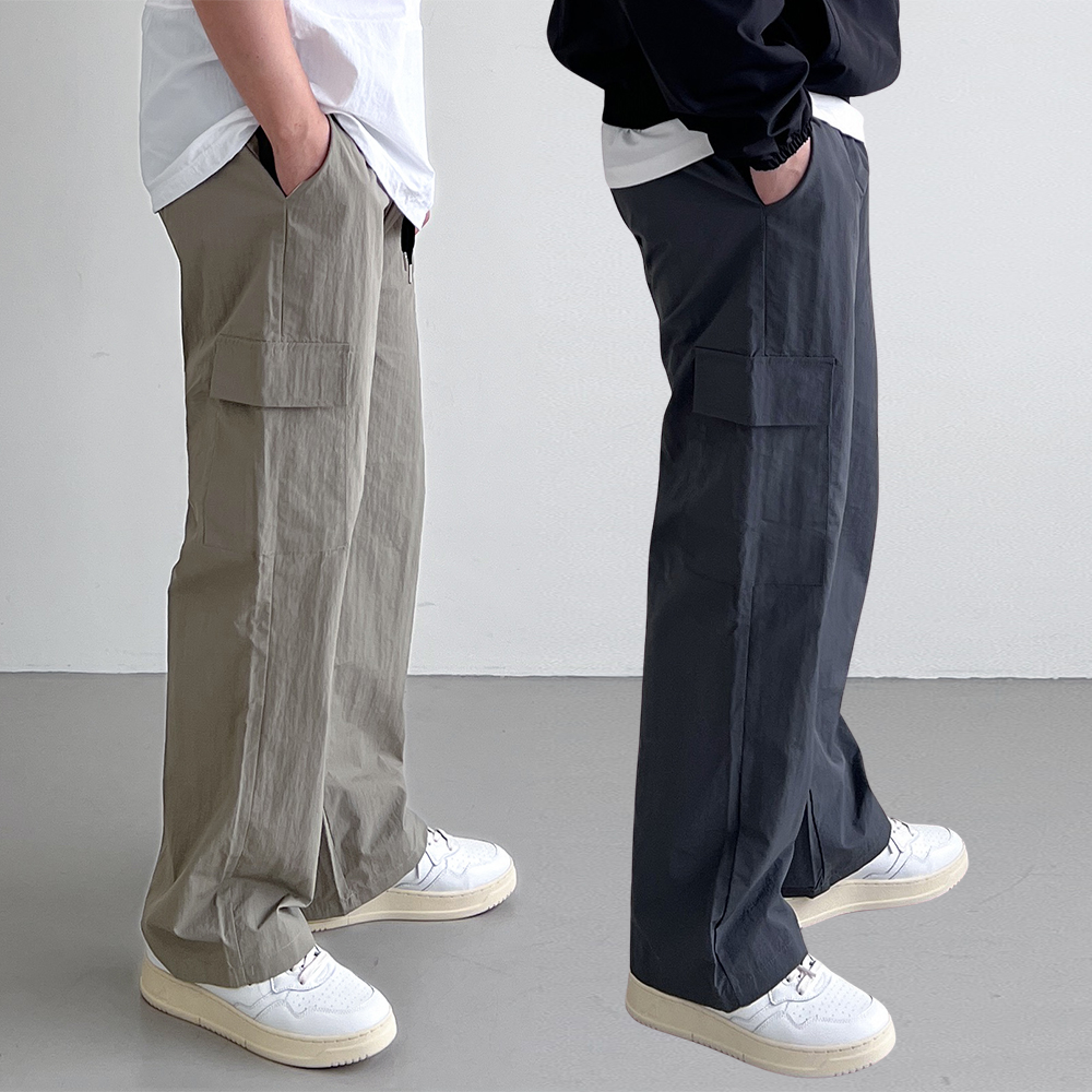 나일론카고팬츠 남자바스락바지 통큰바지 - 상품 이미지