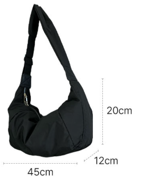 밀스펙 호보 크로스 메신저백 옆으로 매는 보부상 가방 반달 크로스백 크로와상백