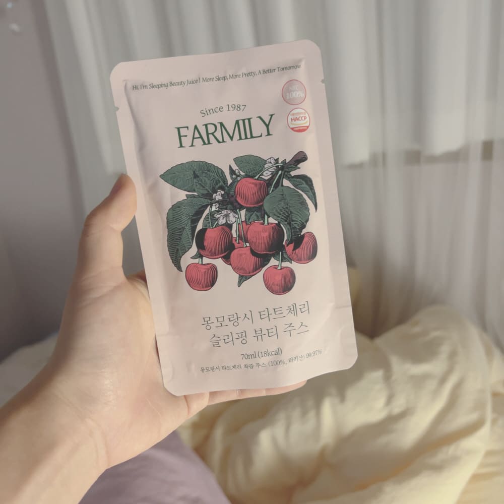 [팜밀리1987] 몽모랑시 타트체리 나이트 클렌즈 주스 2주 프로그램 (70mlx14개입) 클렌즈 2주 프로그램 - 상세 이미지 3