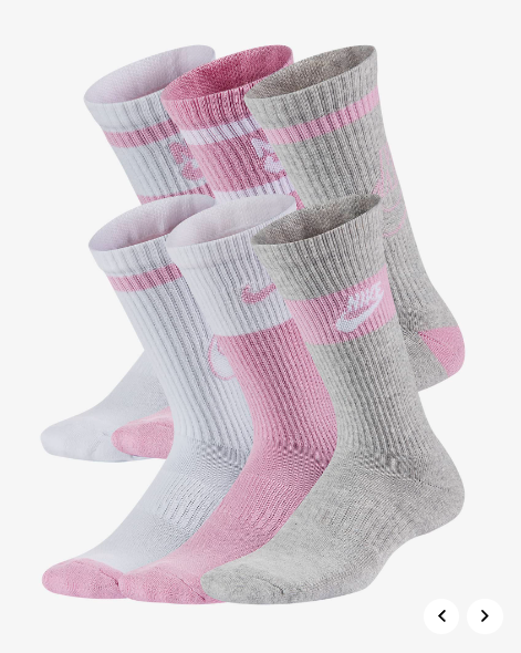 국내매장판 나이키 6P 양말 에브리데이 쿠션 크루 삭스 D4 CK7302-905