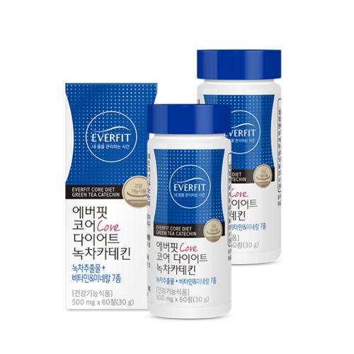 코어 다이어트 녹차카테킨 60정 x 2통 - 상품 이미지