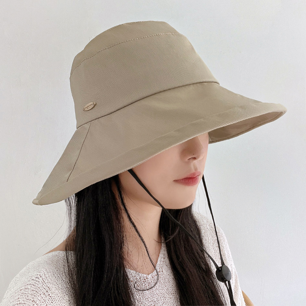 여성 여름 와이드 올림 챙모자 사파리모자 버킷햇 - 상품 이미지