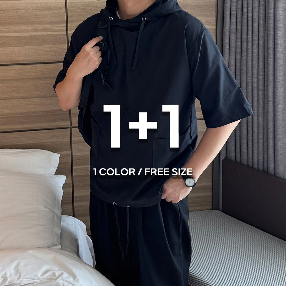 1+1 반팔아노락 반팔바람막이 - 상품 이미지