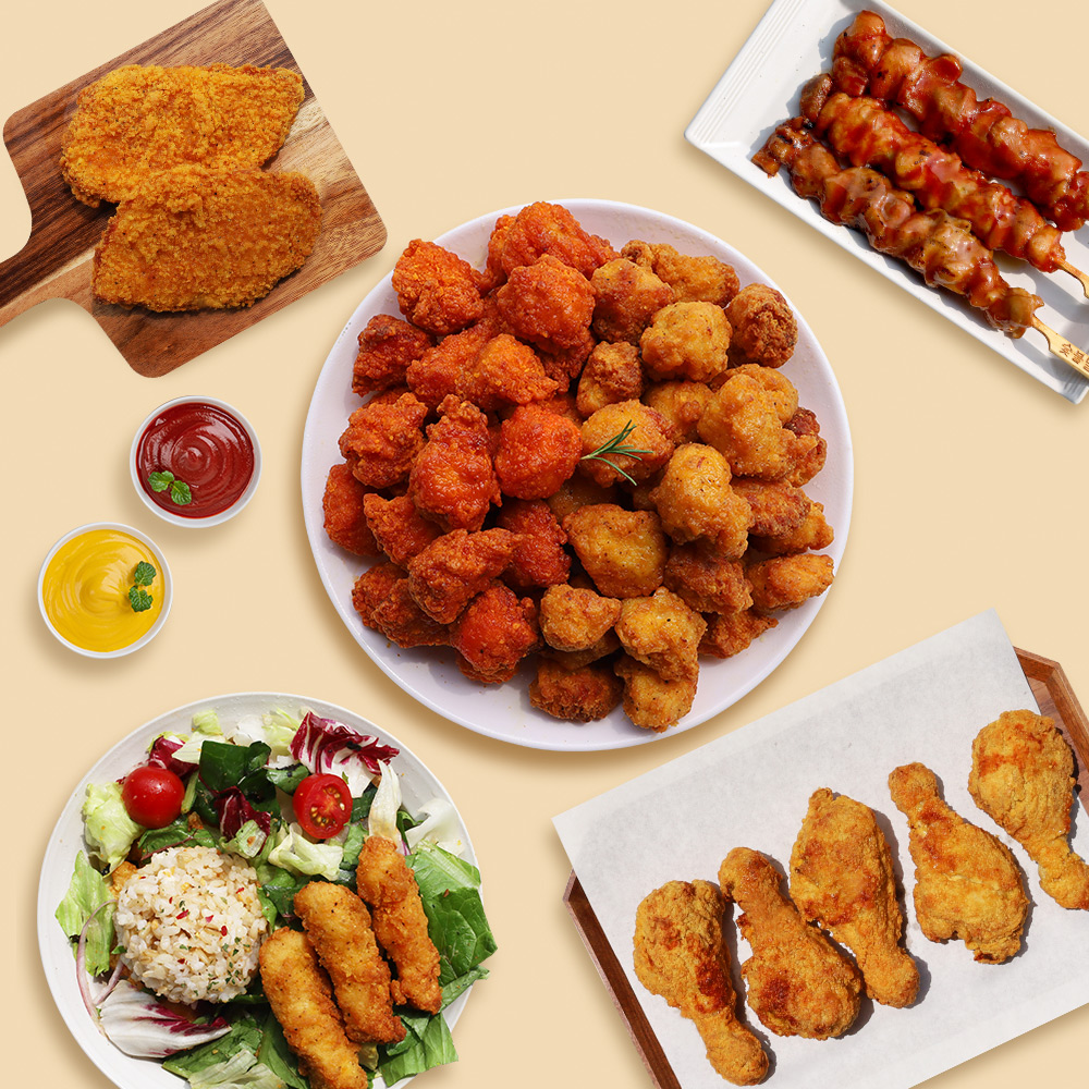 셀프 간편조리 바삭순살치킨 1kg (40조각) 외 상품선택 / 닭다리 지파이 닭꼬치 상품 이미지