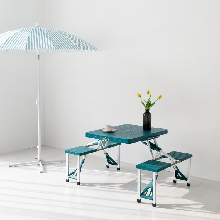 야외테이블세트 피크닉 파라솔 카페 테라스 접이식 야외용 테이블