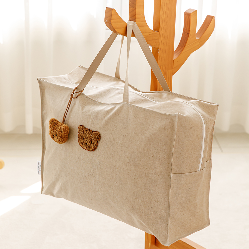 메리투투 또리곰 오트밀 다용도 이름자수 낮잠이불 방수 가방