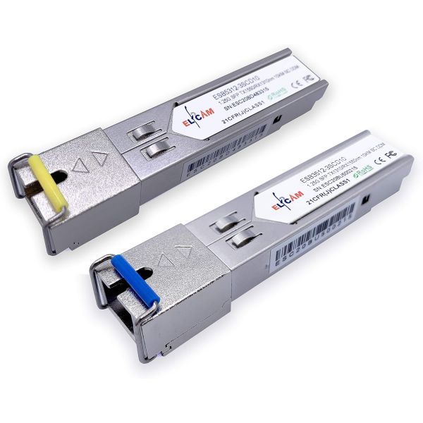 Elfcam® 1Piar 1.25G SFP 모듈 싱글 모드광학 포트 SCUPC 모드 포함 DDM 10km LC/UPC Port : 더플C4