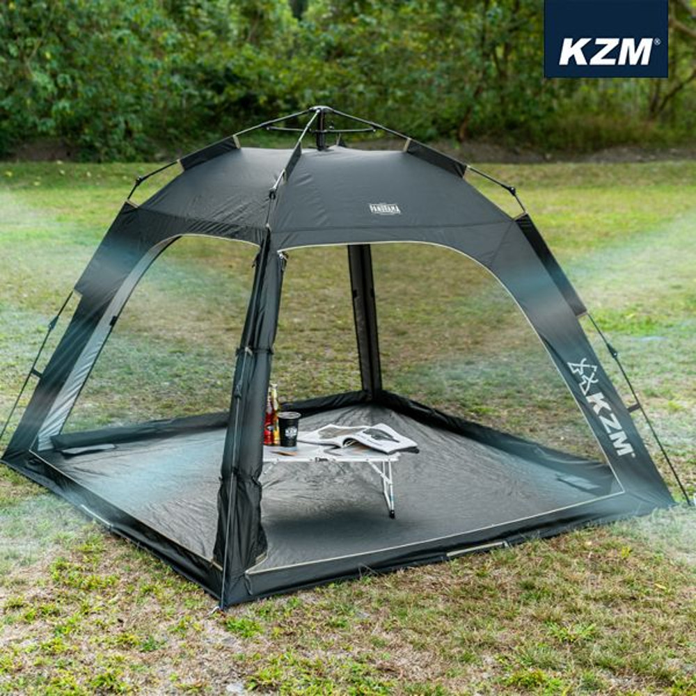 카즈미 와이드 파노라마 오토 그늘막 텐트 캠핑 차박 피크닉 원터치