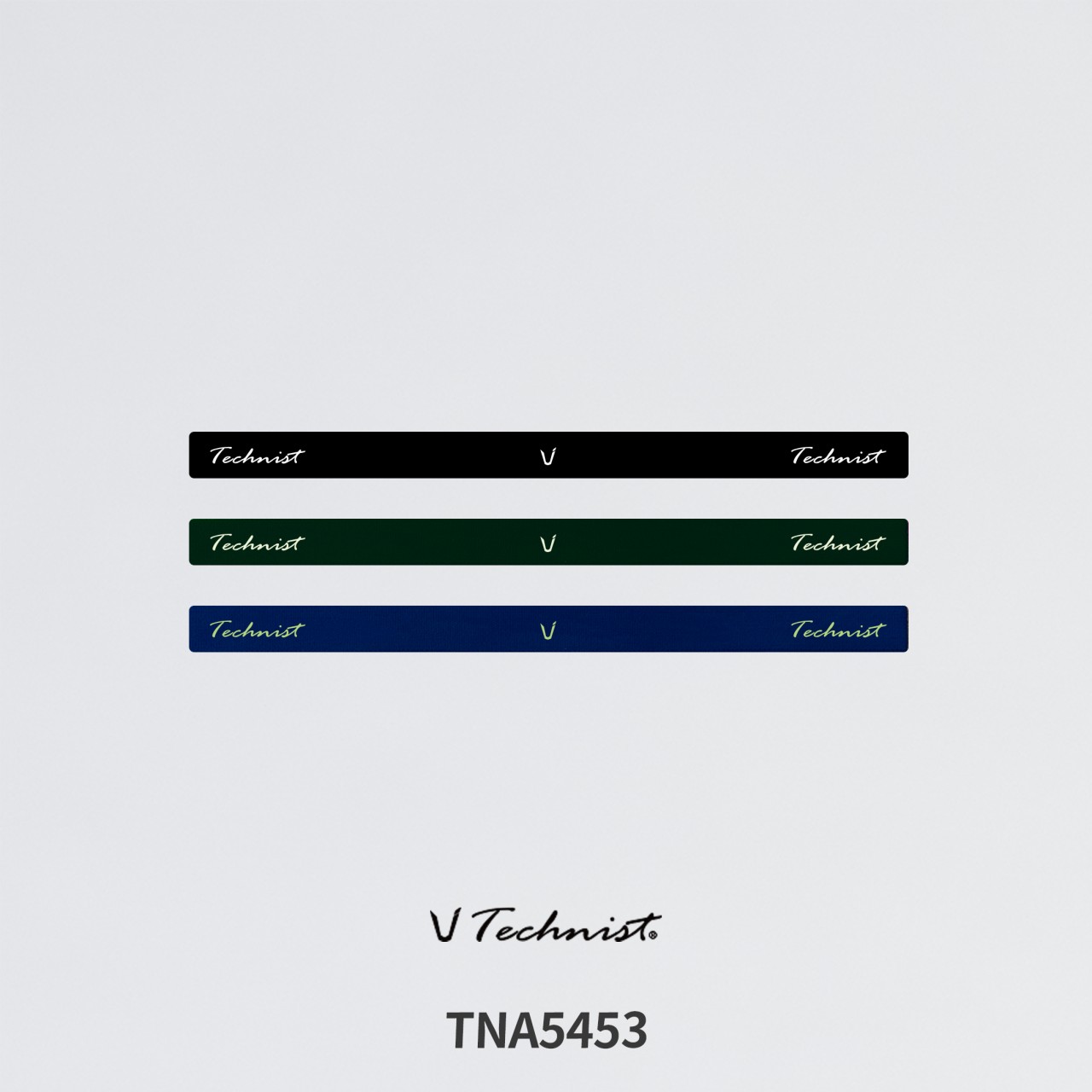테크니스트 헤어밴드 TNA5453 3종세트 BK/GR/NV 15mm 배드민턴 탁구 스쿼시 스포츠밴드 - 상품 이미지
