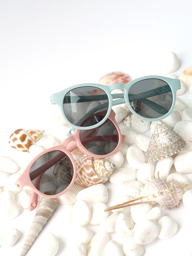 키저스 베베 0-4세 소프트 실리콘 아기 선글라스 케이스 세트 돌 백일 유아 선물