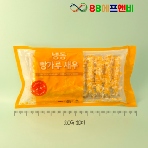 냉동 빵가루 새우튀김 200g(20g x 10미) 300g(30g x 10미) 10마리 업소용 대용량 빵가루 새우 (아이스박스 무료)