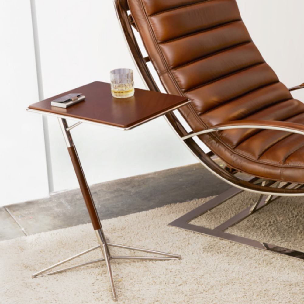 드비저리 마드리드 쿠르셀 사이드테이블 침대 협탁 빈티지레더