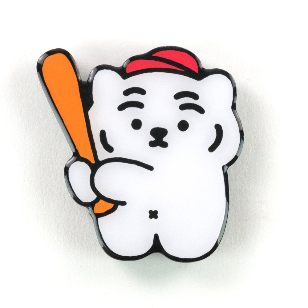 무직타이거 승리요정 뚱랑이 그립톡 2종 야구 스마트톡 거치대 아크릴 동물 스포츠 호랑이 이미지 8
