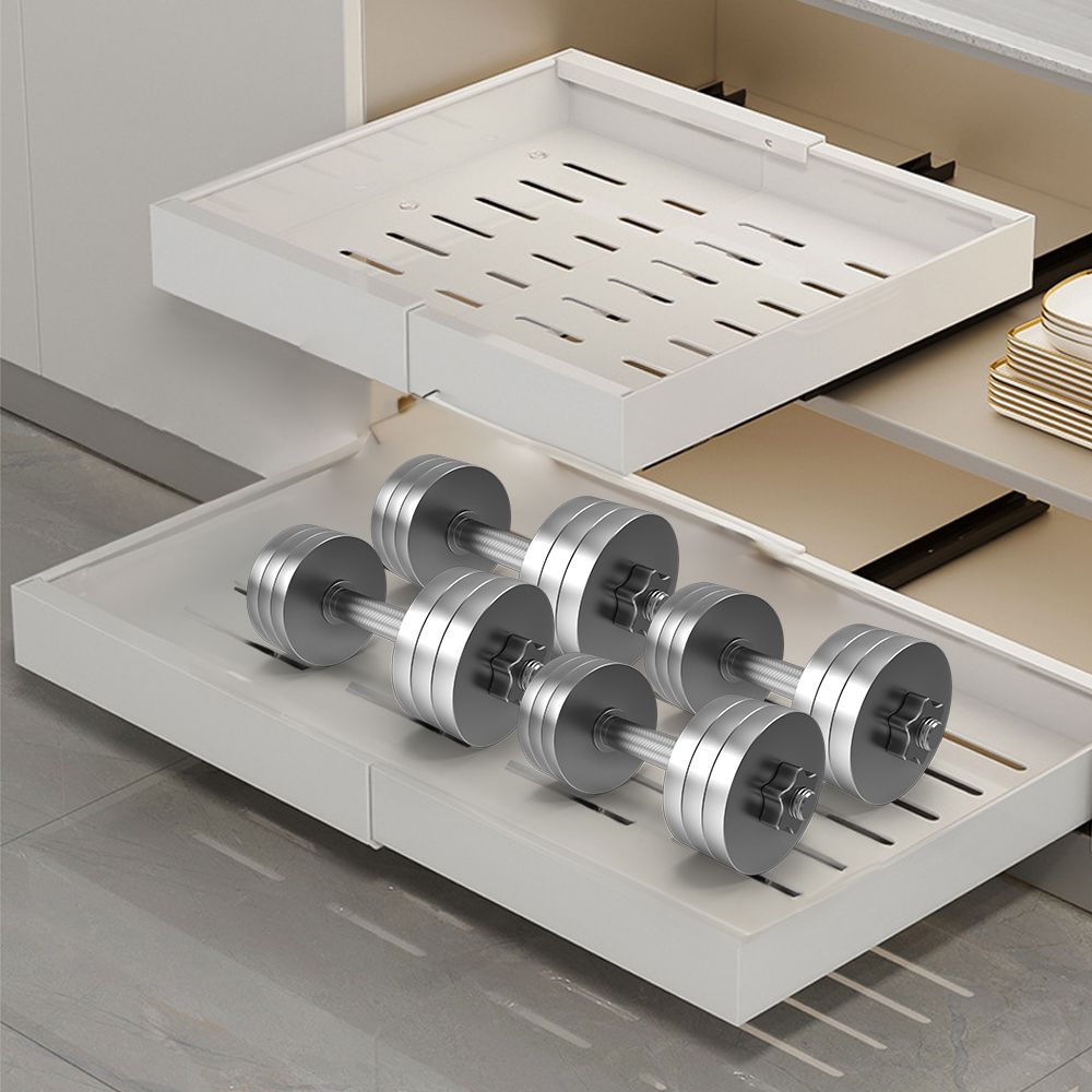 딴지트 넓이조절 하부장 슬라이딩 레일선반 주방 수납함 싱크대 수납선반 - 상세 이미지 5