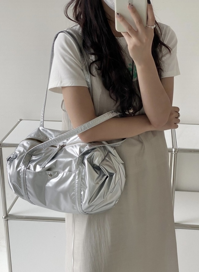 나일론 경량 더블 빅스퀘어 보스턴 쇼퍼 숄더백 운동 여행 보부상가방 - 상세 이미지 2