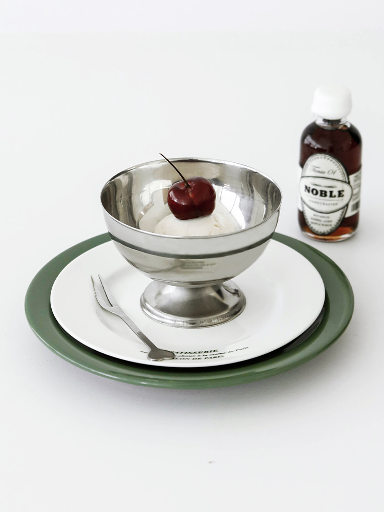 스텐 포크 아이스크림컵 아포가토 디저트 홈카페 요거트볼 240ml - 메인 이미지
