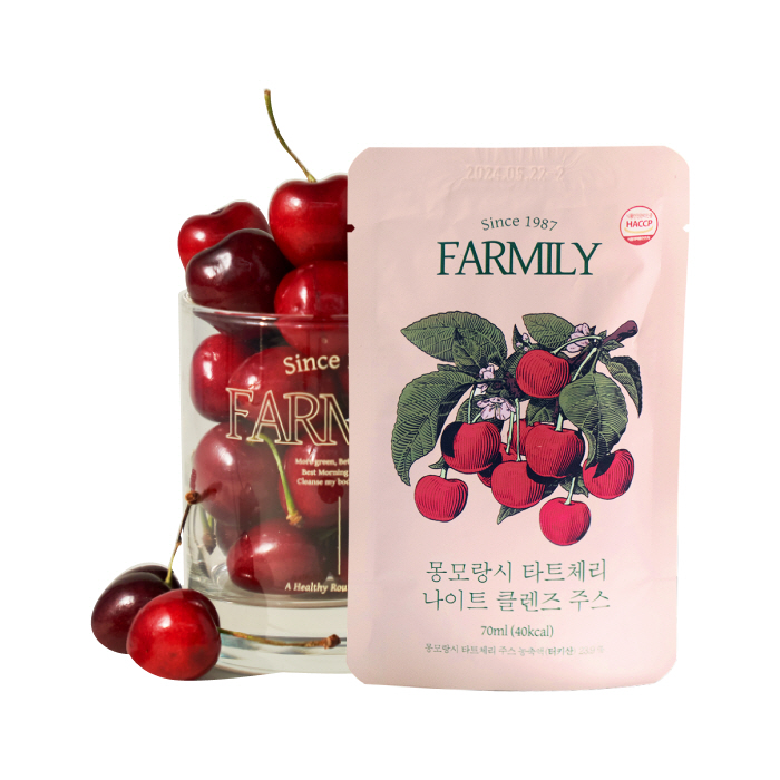 [팜밀리1987] 몽모랑시 타트체리 나이트 클렌즈 주스 2주 프로그램 (70mlx14개입) 클렌즈 2주 프로그램