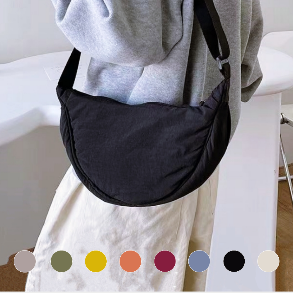 여행 반달 크로스백 여행용 여성 미니 가벼운