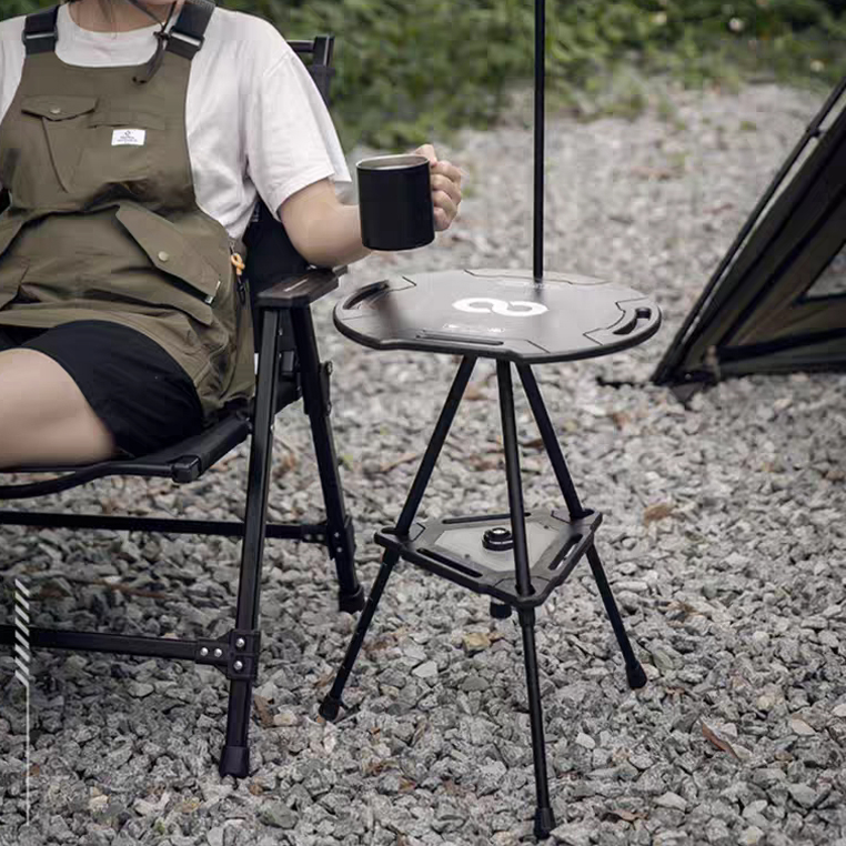 IGT테이블 캠핑 미니 보조 탁자 원형 사이드