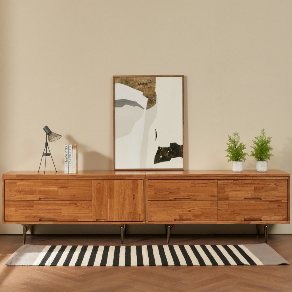 비엔나 2400 높은거실장 85인치티비장 TV다이서랍장 TV장식장 월넛