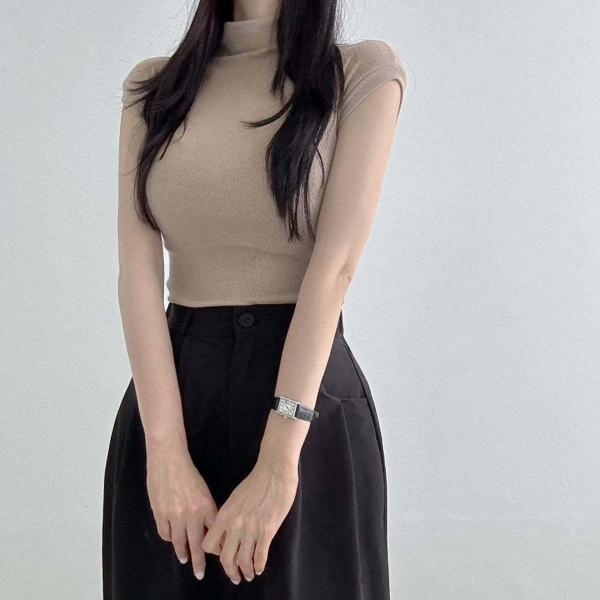 [1만장판매💘]당일발송🚀 보들쫀쫀 반목나시 티셔츠 폴라티 골지 반폴라 반목티 상세 이미지 25