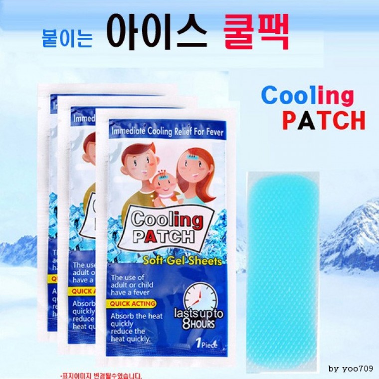 붙이는 파스형 아이스팩 휴대용 쿨팩 캠핑용 쿨링패드 낚시용 등산 냉감팩 냉찜질 쿨패치 : 제레미의선물
