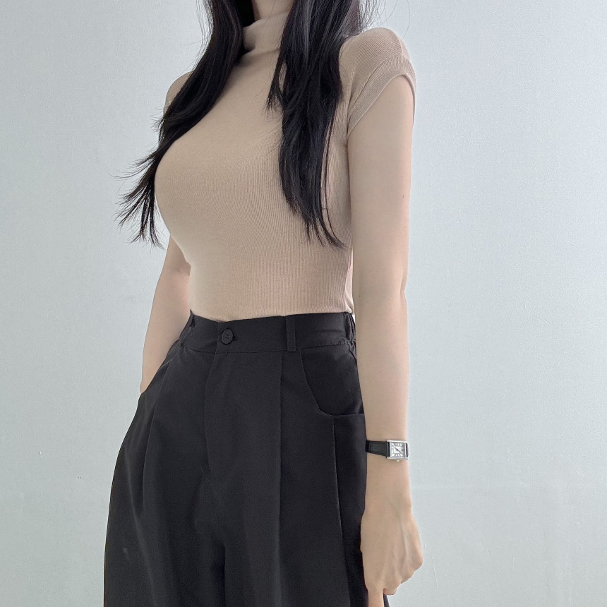 [1만장판매💘]당일발송🚀 보들쫀쫀 반목나시 티셔츠 폴라티 골지 반폴라 반목티 상세 이미지 21